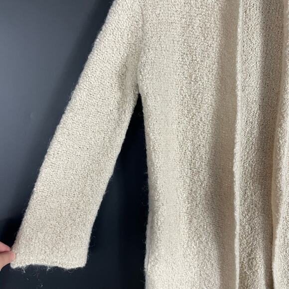 Zadig & Voltaire Celia Ma Cardigan Open Front Sweater Tan Wool Mohair Sz S - Picture 3 of 8